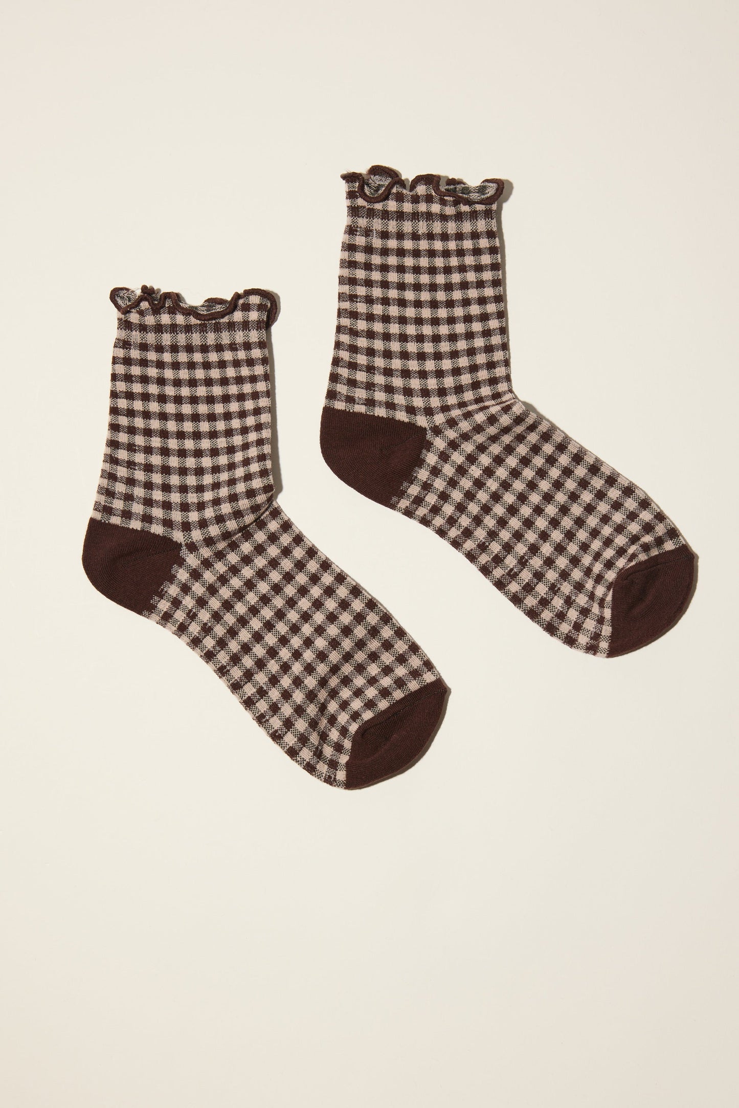 Rosie Gingham Ruffle Socks