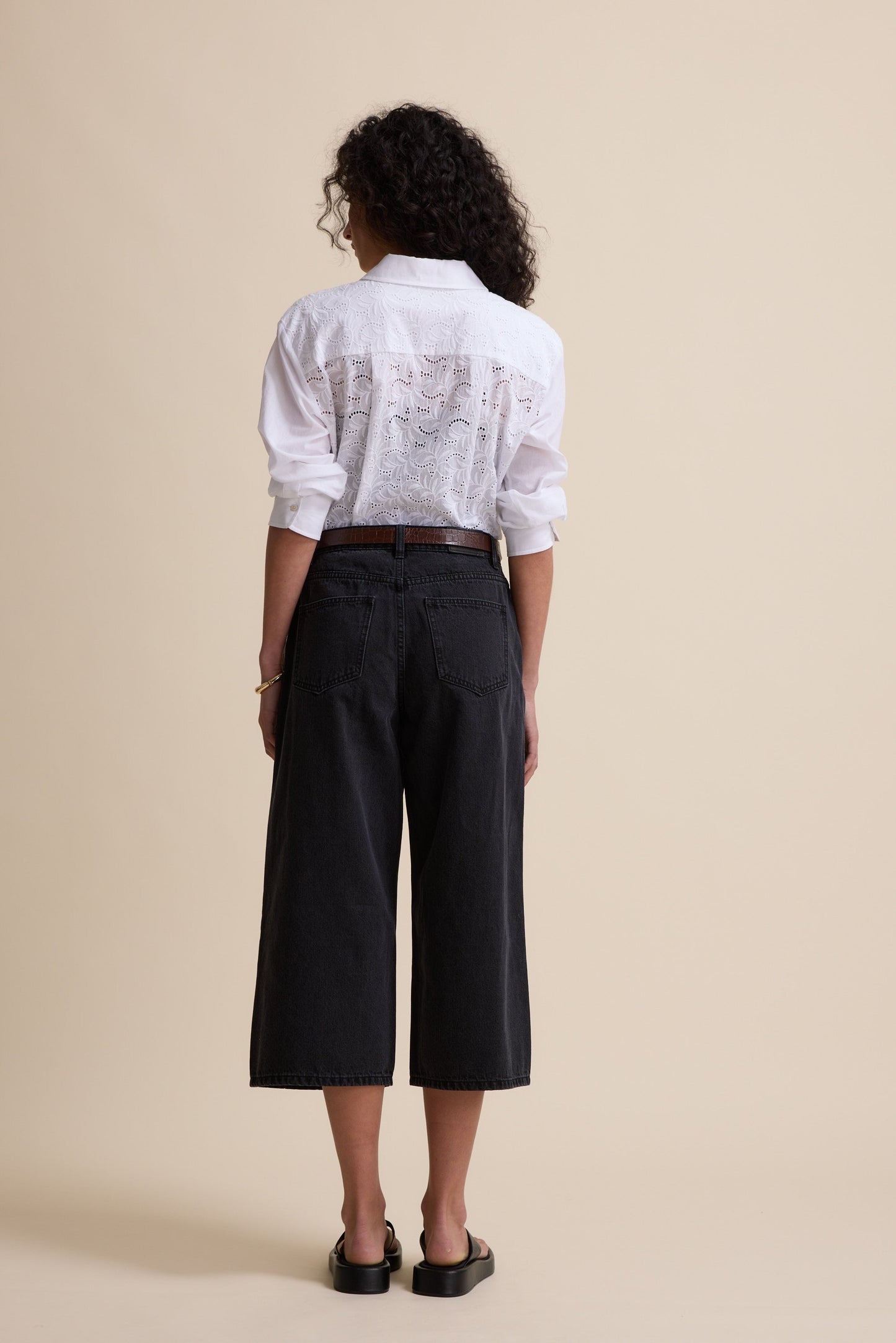 Derby Wide Leg Cropped Jeans