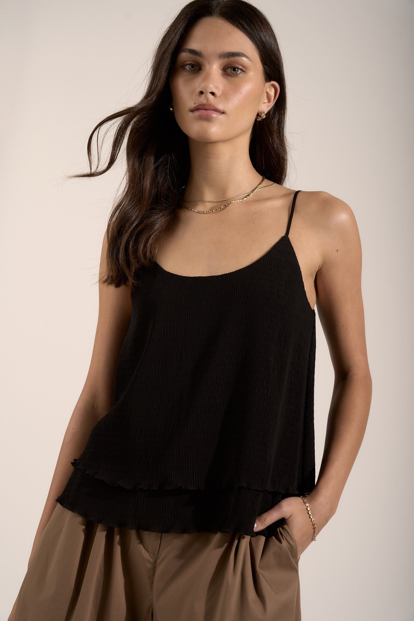 Polly Pleat Detail Top