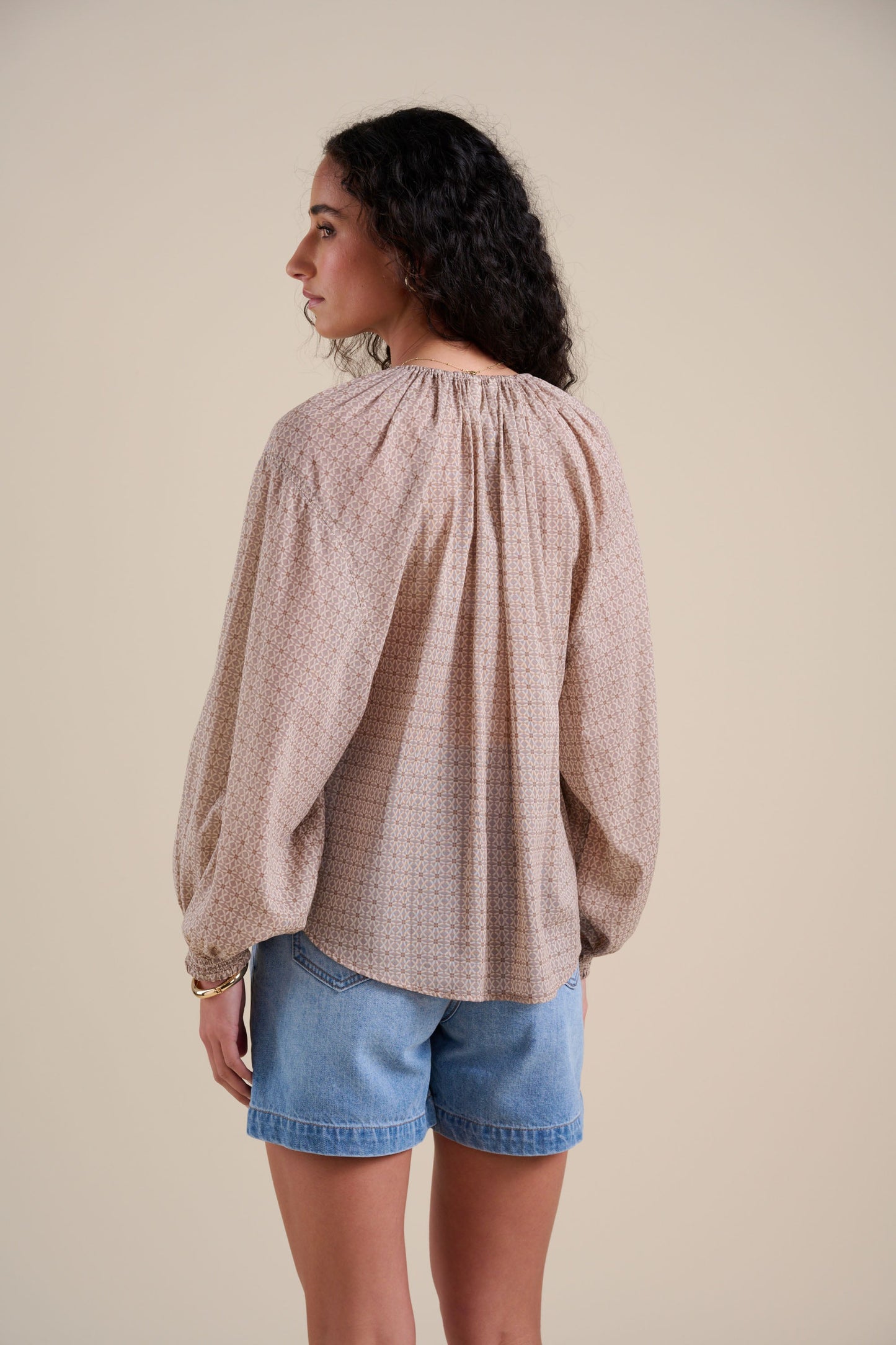 Elementary Tie Neck Blouse