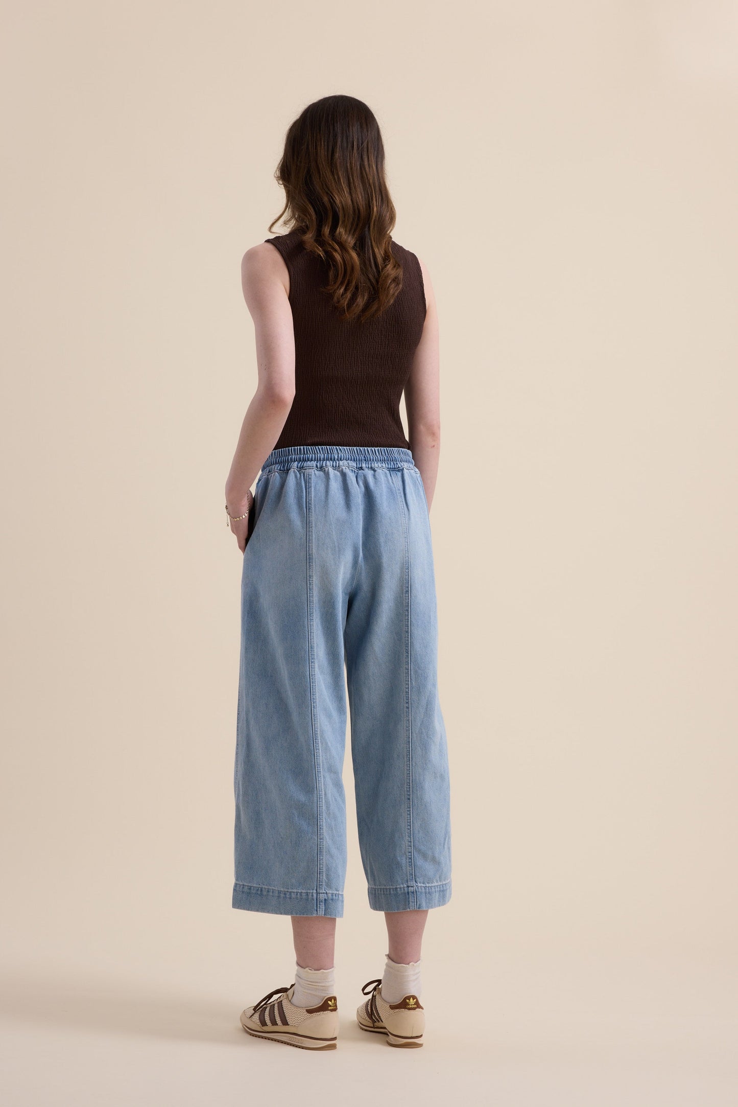 Elementary Drawstring Crop Jeans