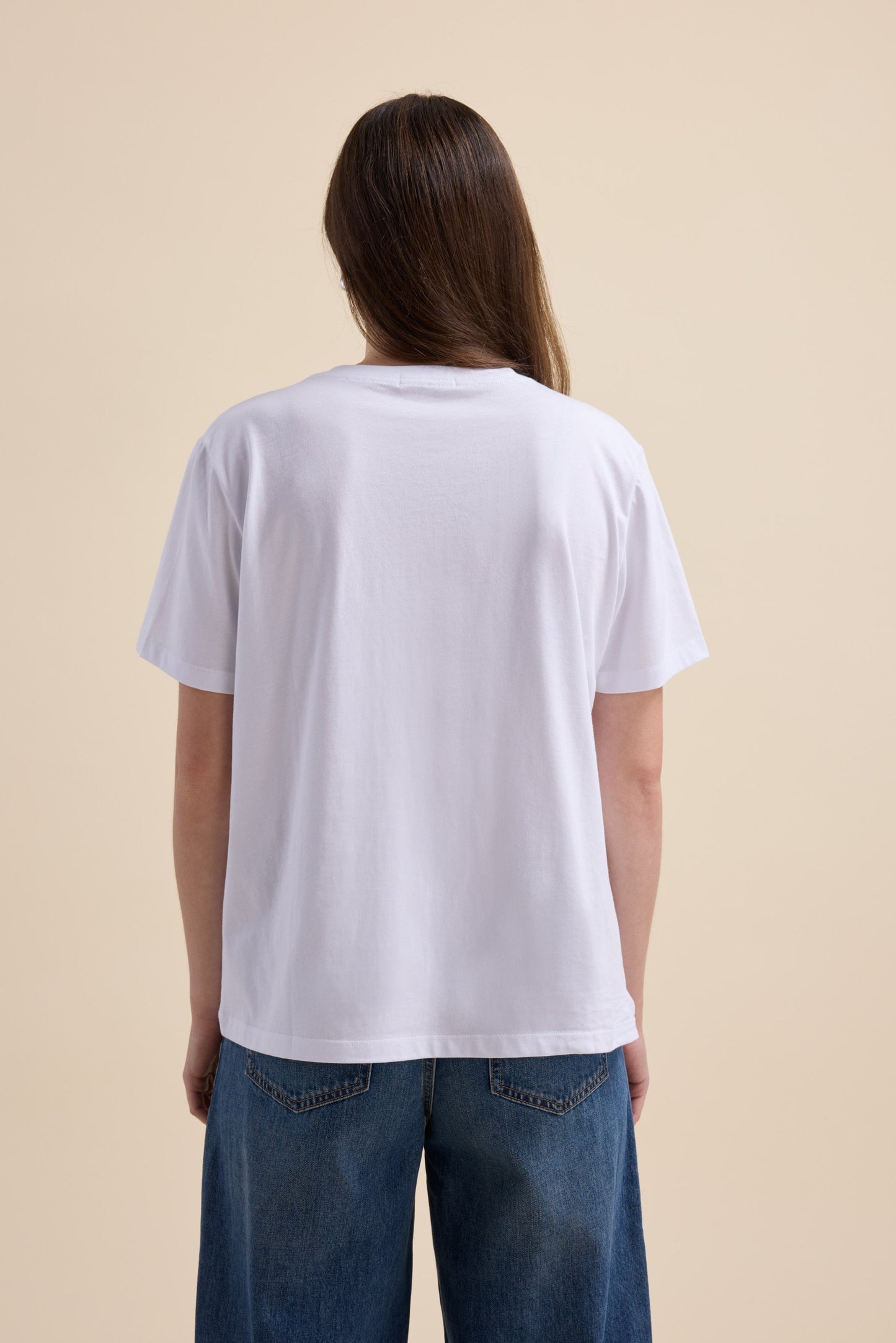 The Good Earth Cotton V Neck Tee
