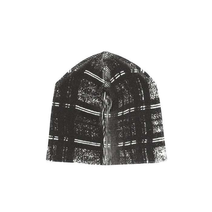 Digital Plaid Skully Beanie - Black Camo