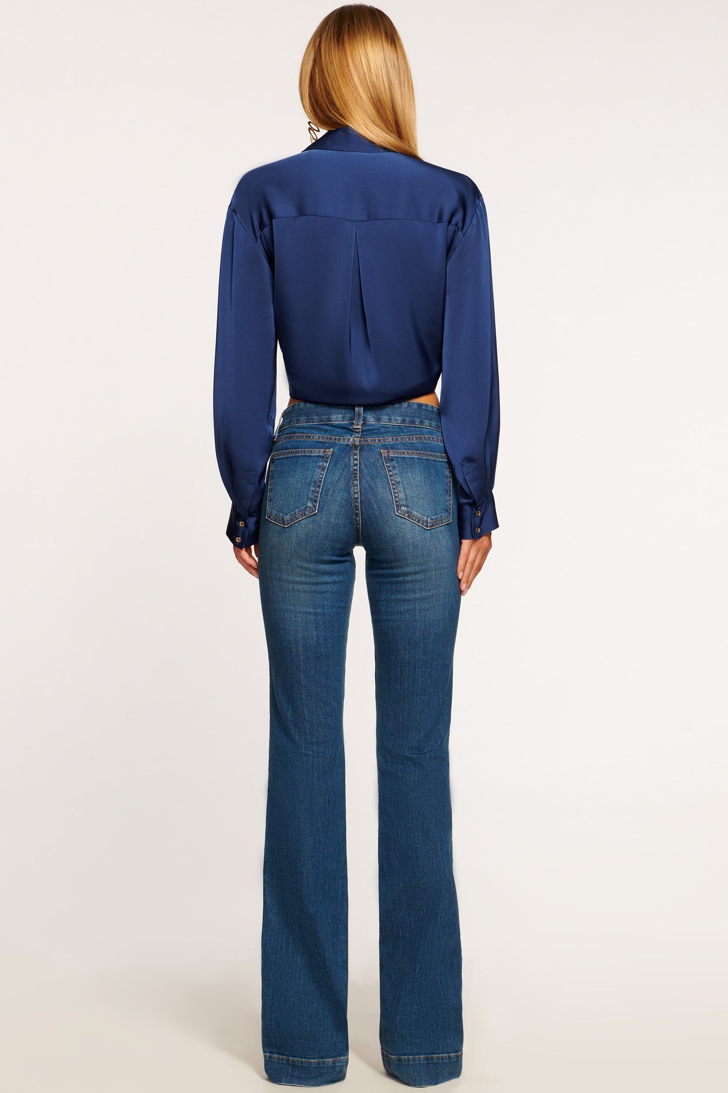 Kyle 5-Pocket Low-Rise Flare Jean
