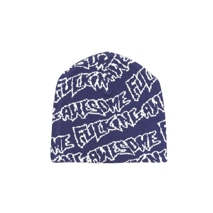 Stamp Repeat Skully - Navy White