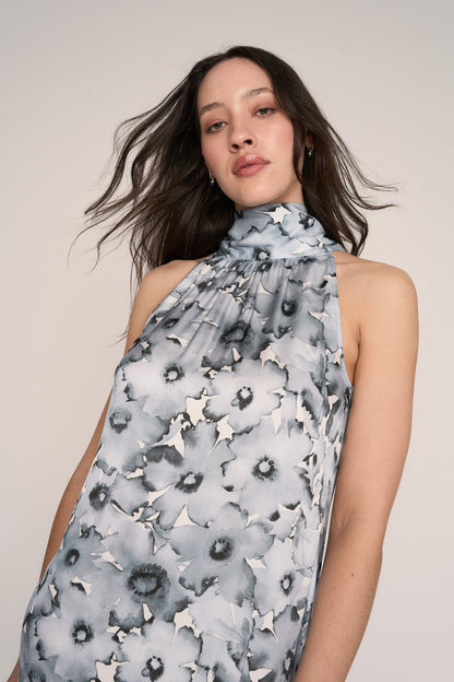 Elizabeth Halter Neck Maxi Dress