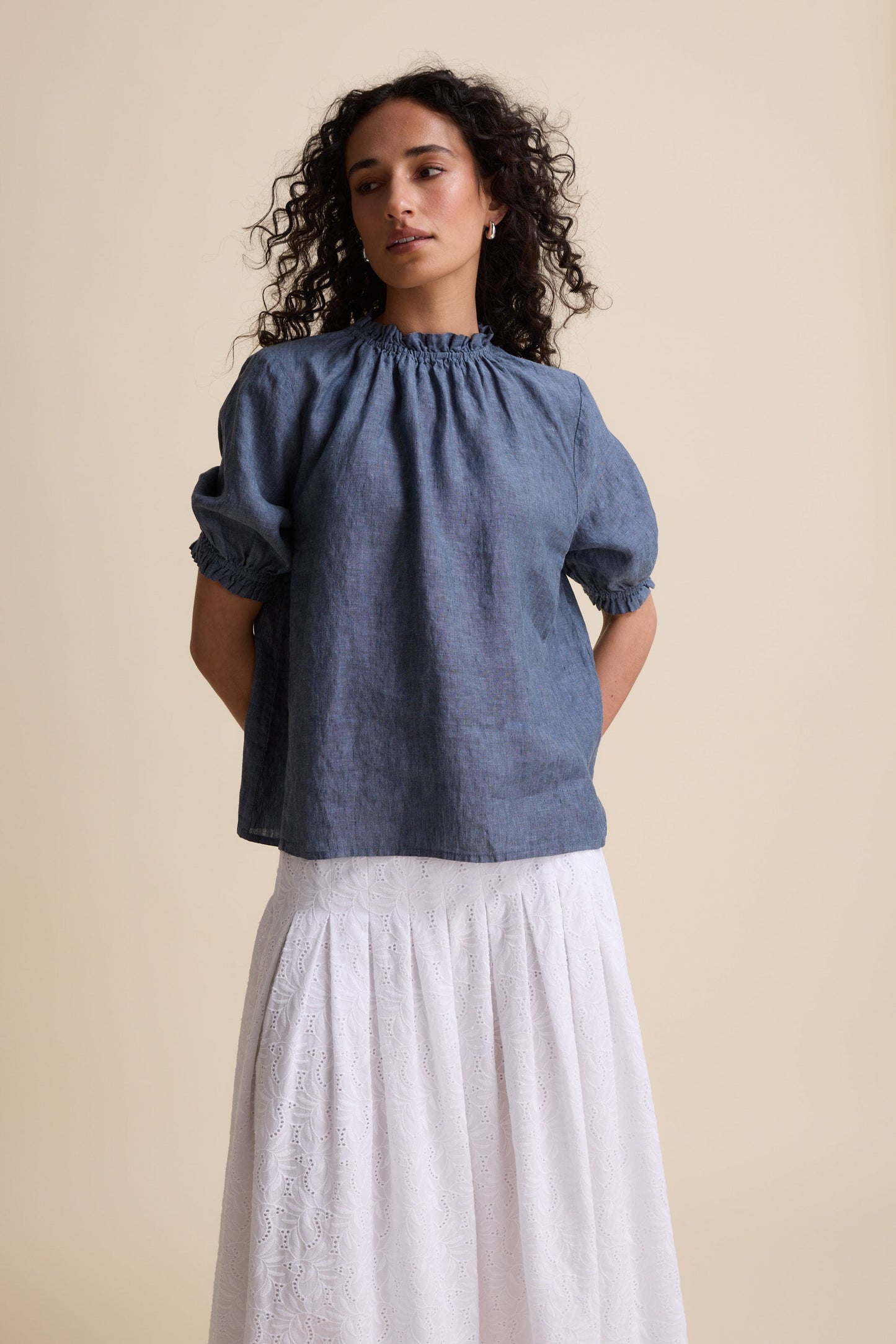 The Frill Detail Short Sleeve Blouse