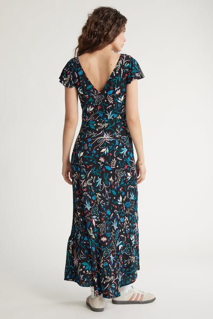 Anna Bias Cut Frill Detail Dress