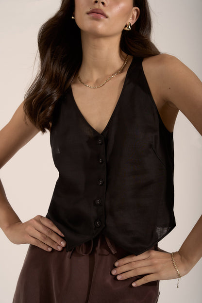 Tia Sheer Vest Top