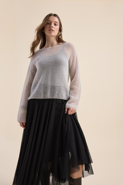 Aubrie Knit Detail Sweater