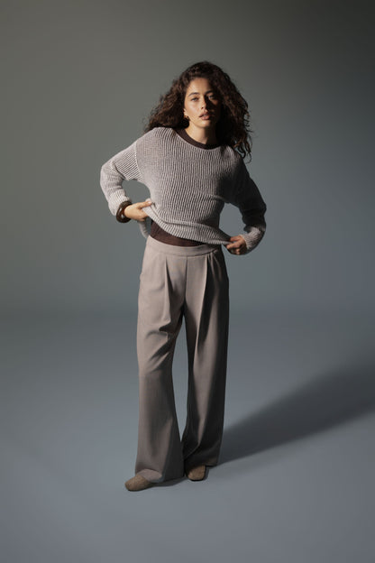 Aubrie Knit Detail Sweater