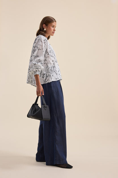 The Frill Detail Long Sleeve Blouse