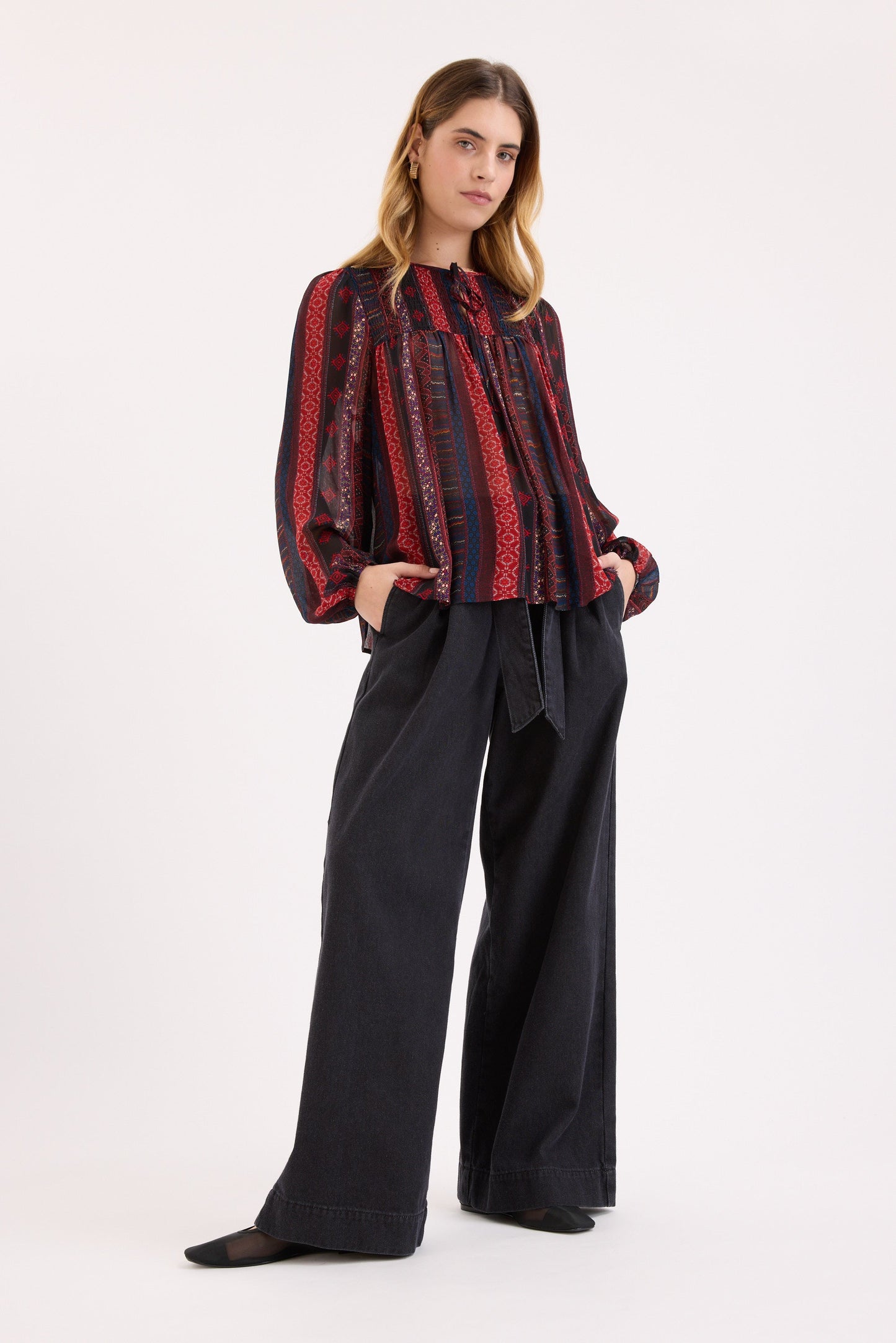Lorelai Shirred Detail Blouse