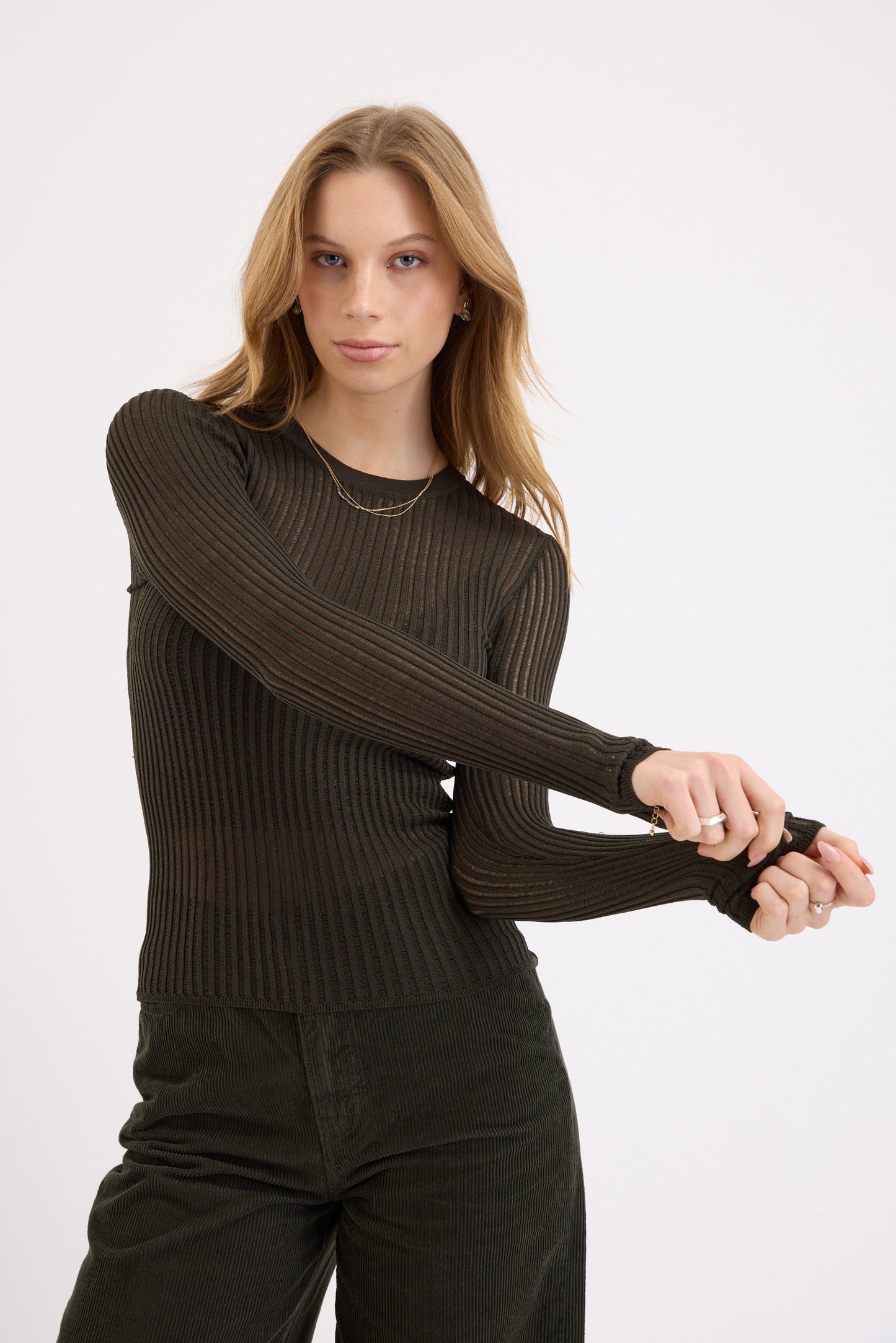 Lola Ladder Knit Layering Top