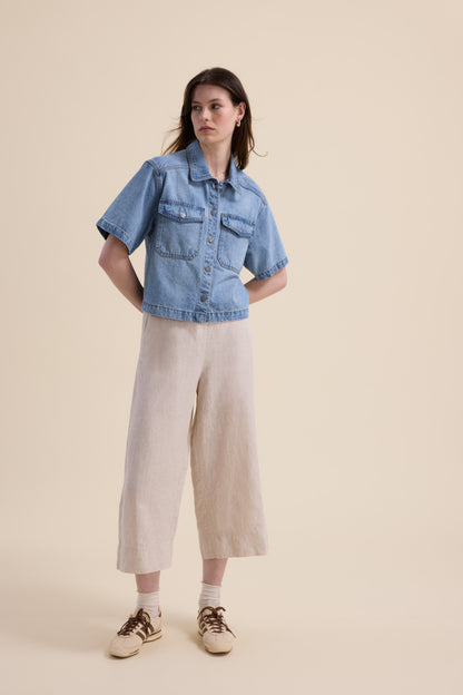 High Tide Linen Crop Pants