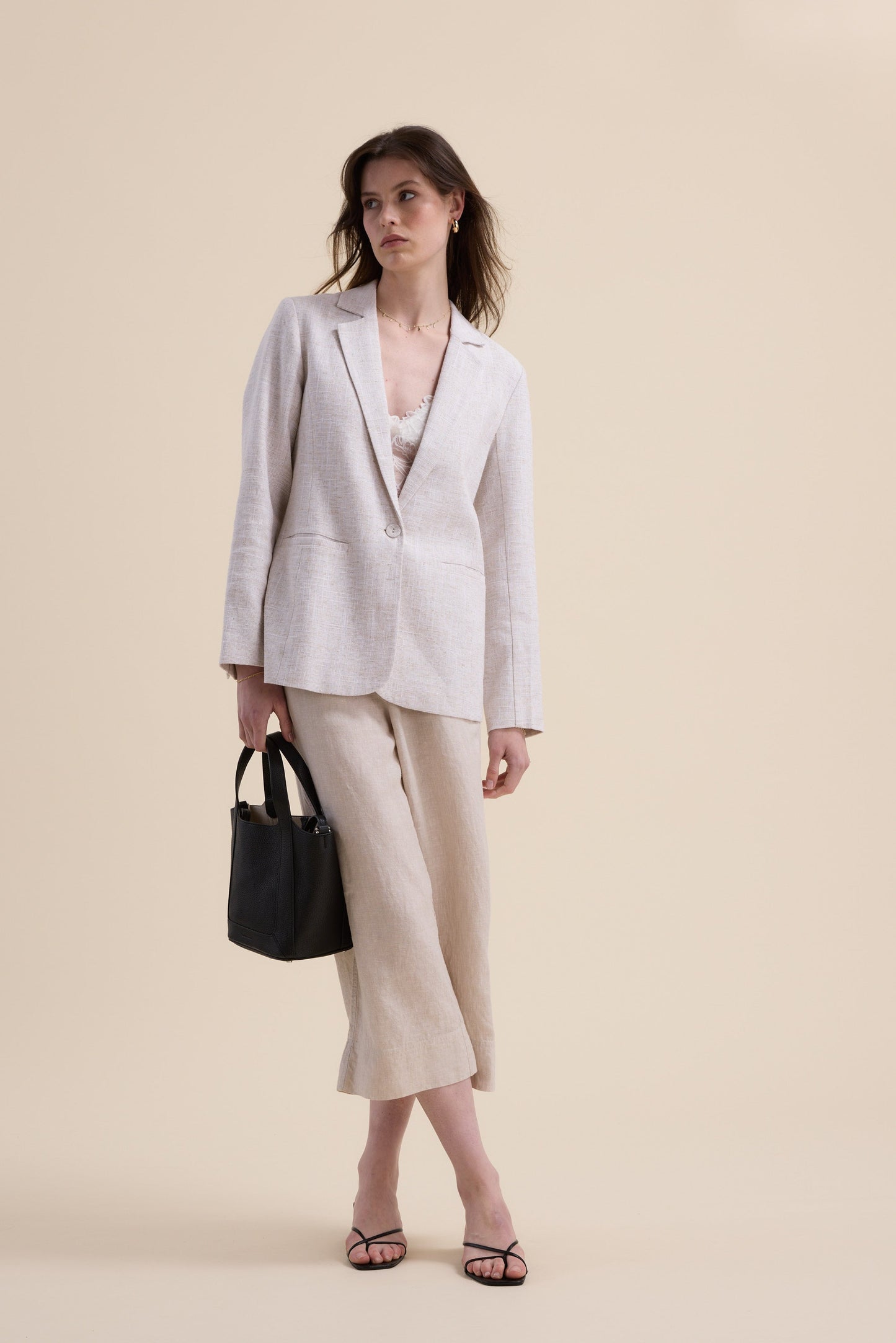 High Tide Linen Crop Pants