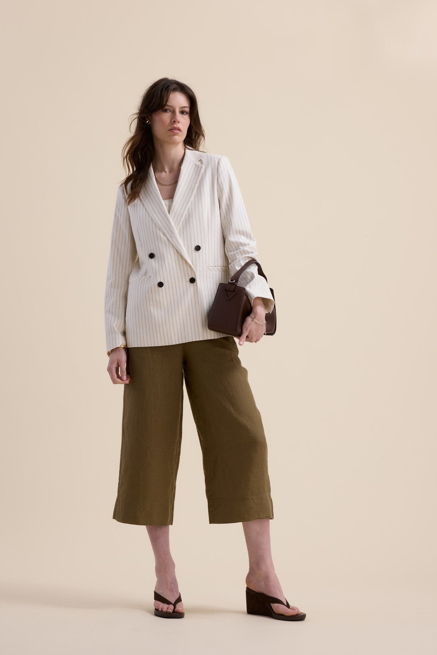 High Tide Linen Crop Pants