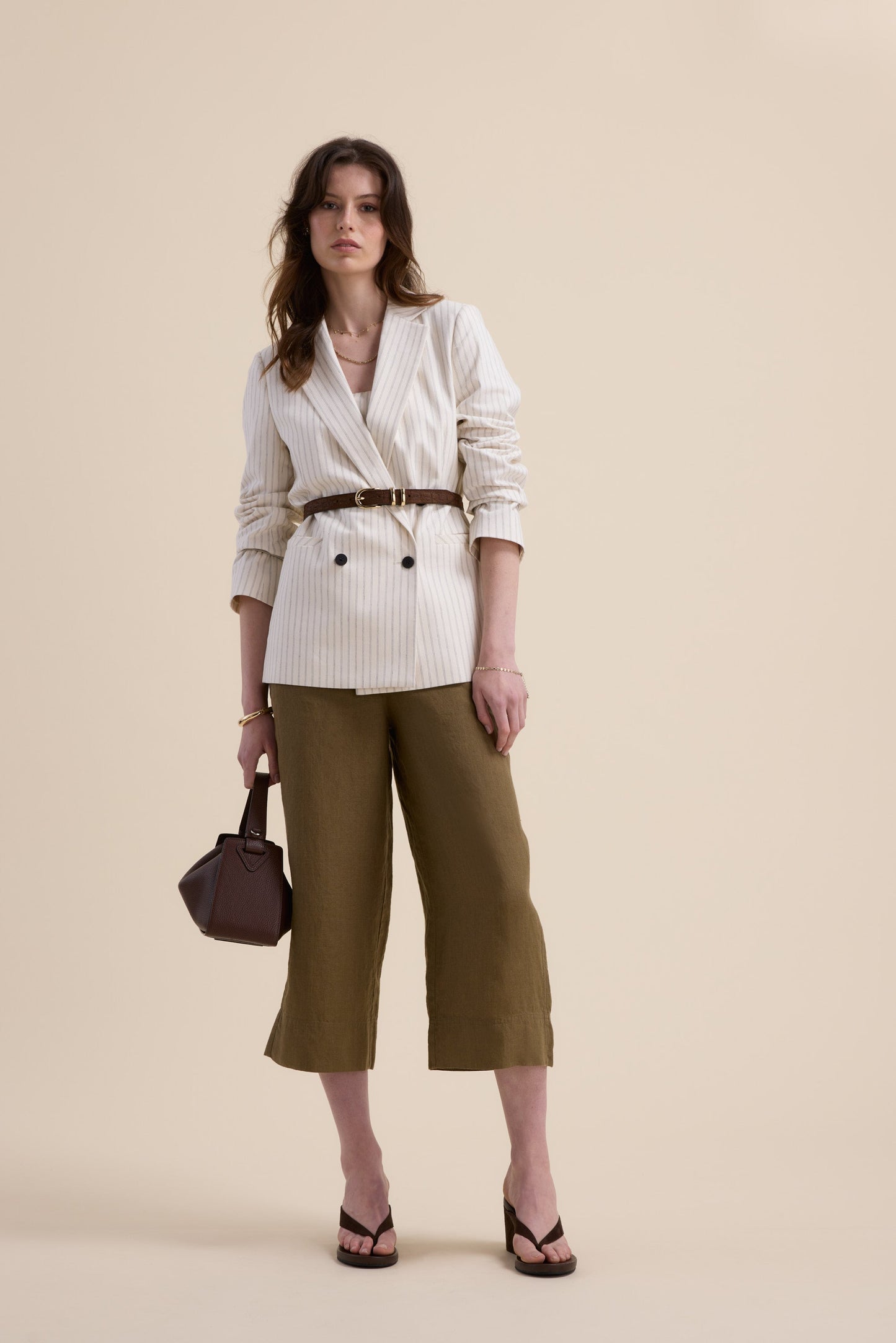 High Tide Linen Crop Pants