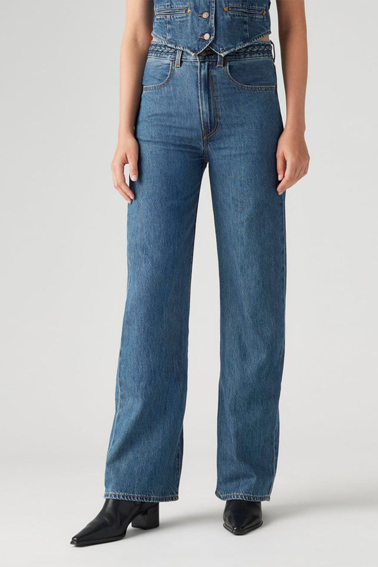 Levi's Ribcage Braided Wide Leg Jeans