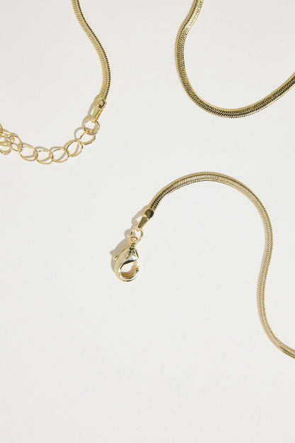 Atelier 19 Flat Snake Chain Necklace
