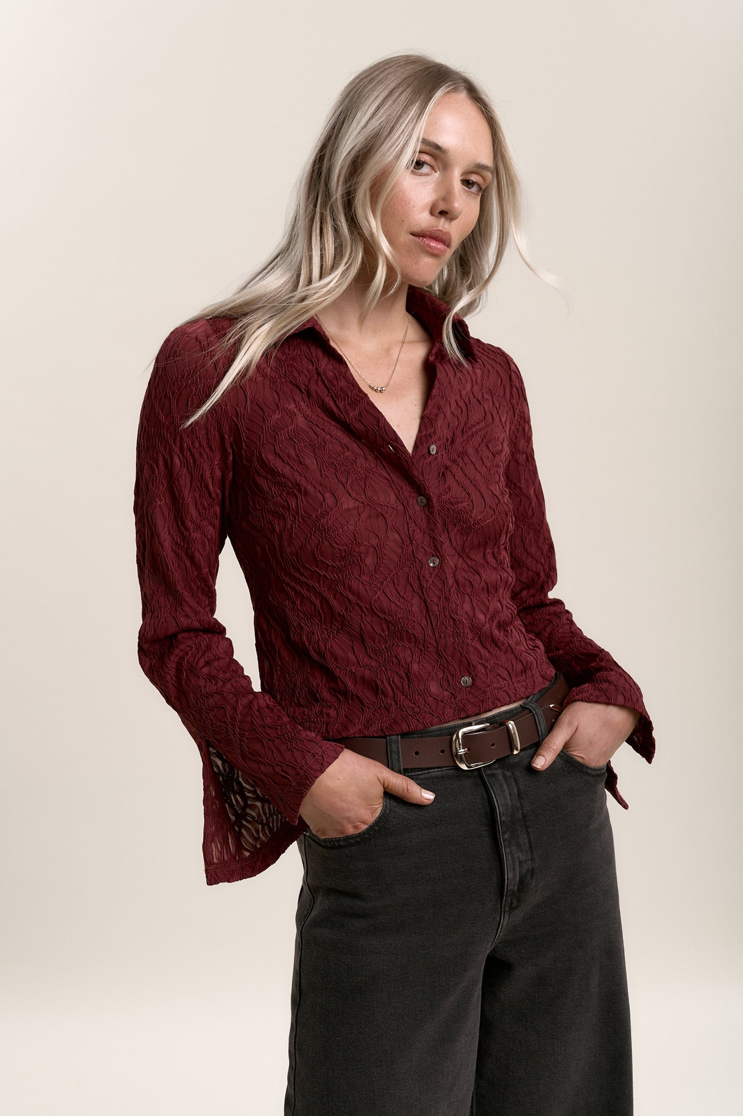 Ella Floral Textured Top