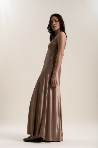 Ruby Satin Maxi Slip Dress