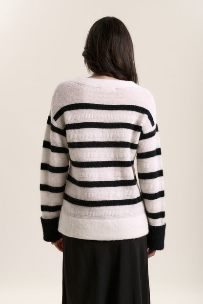 Gabby Luxe Whisper Striped Knit Sweater
