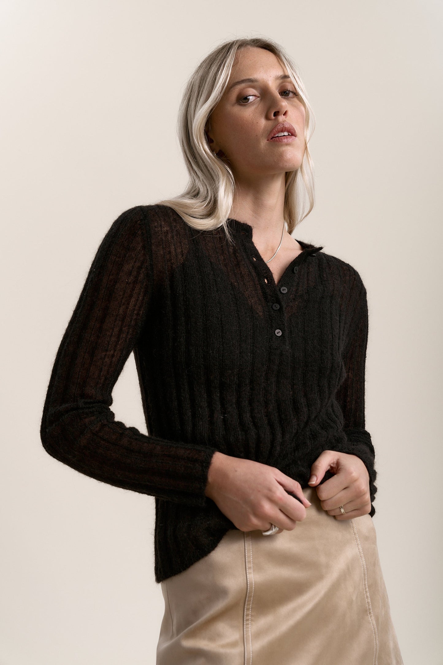Margot Ribbed Henley