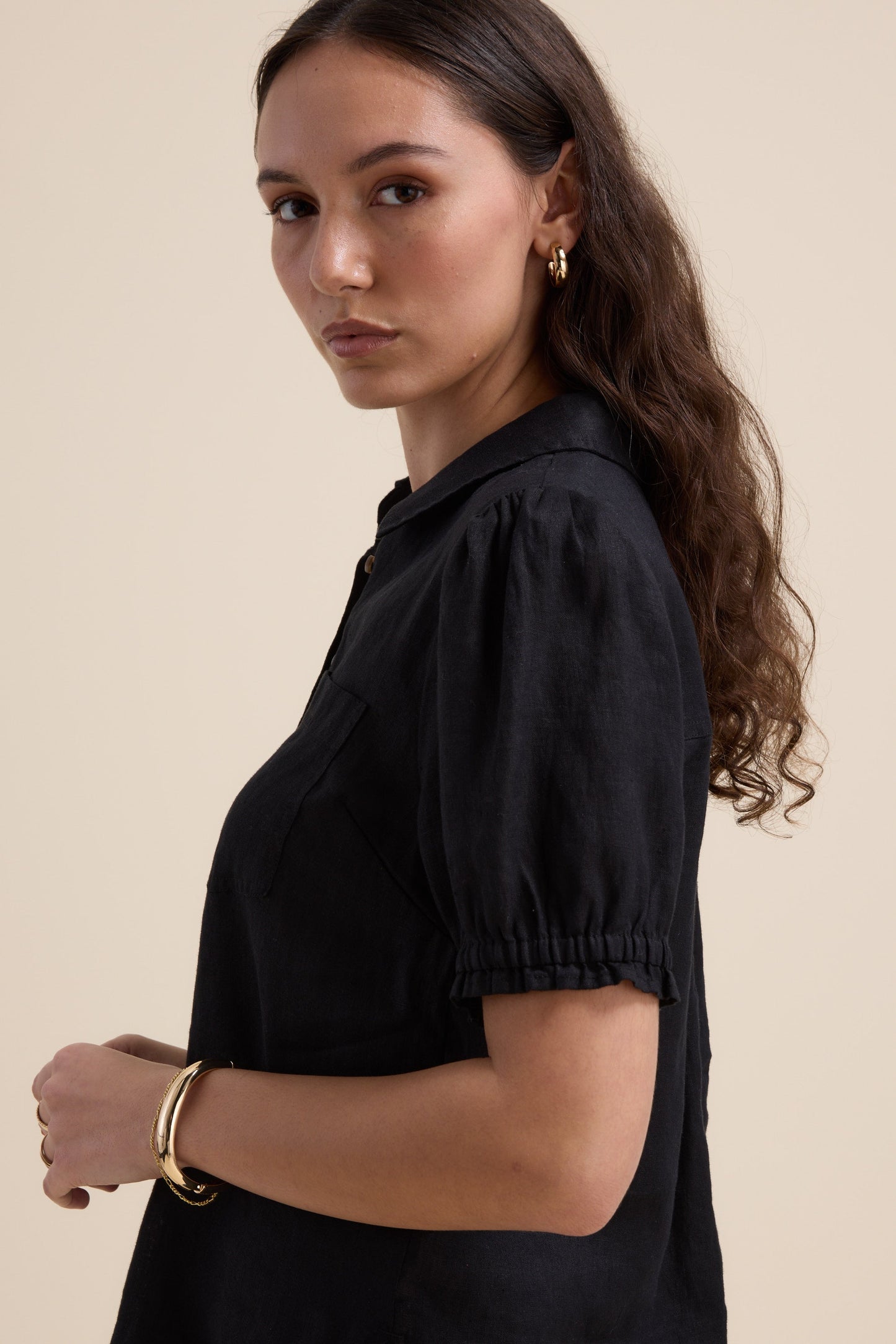 Elementary Short Sleeve Linen Shirt