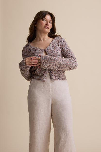 Elementary Flared Sleeve Cardigan