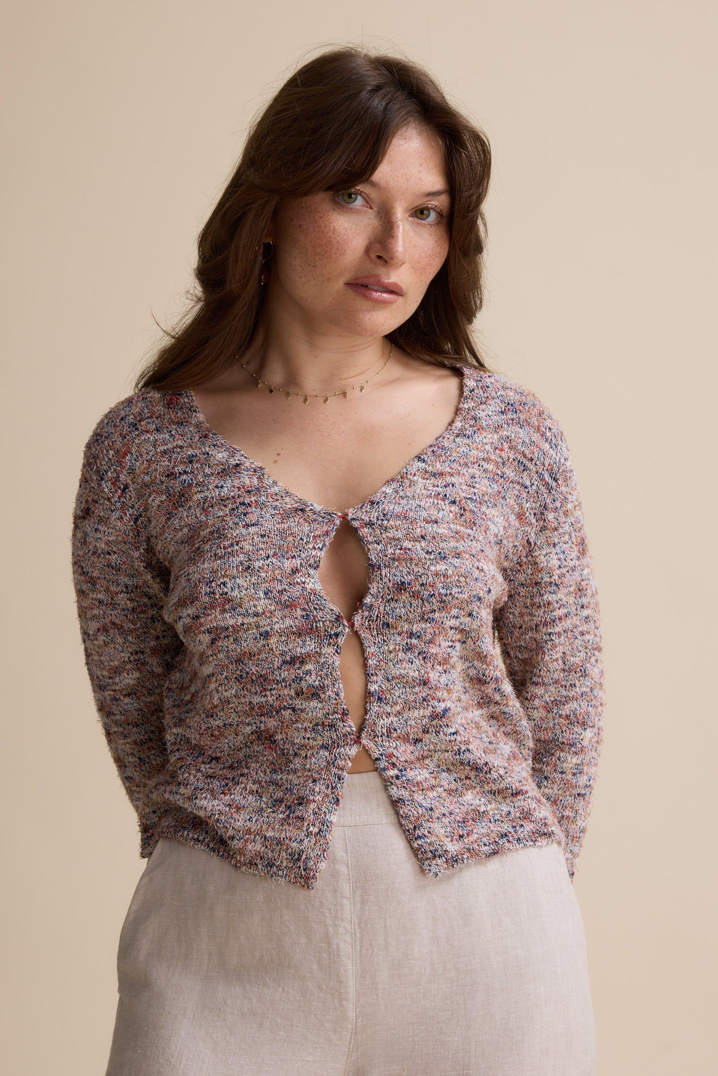 Elementary Flared Sleeve Cardigan