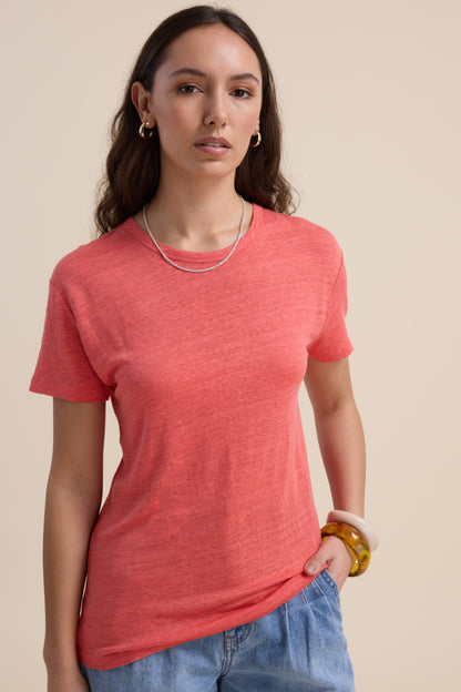 Elementary Linen Crew Neck Tee