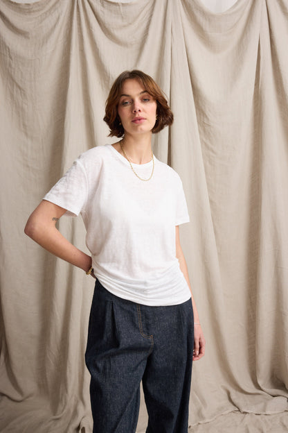 Elementary Linen Crew Neck Tee