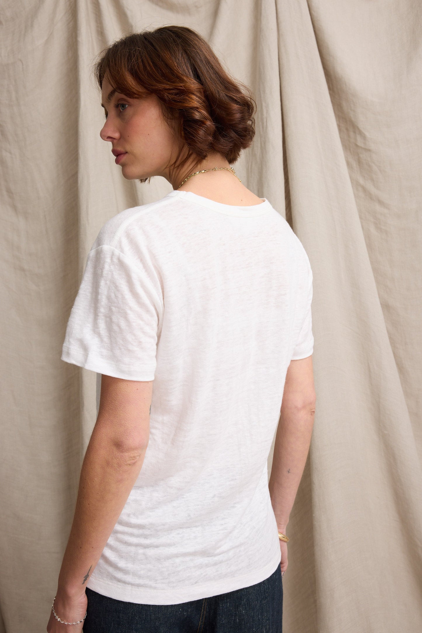 Elementary Linen Crew Neck Tee