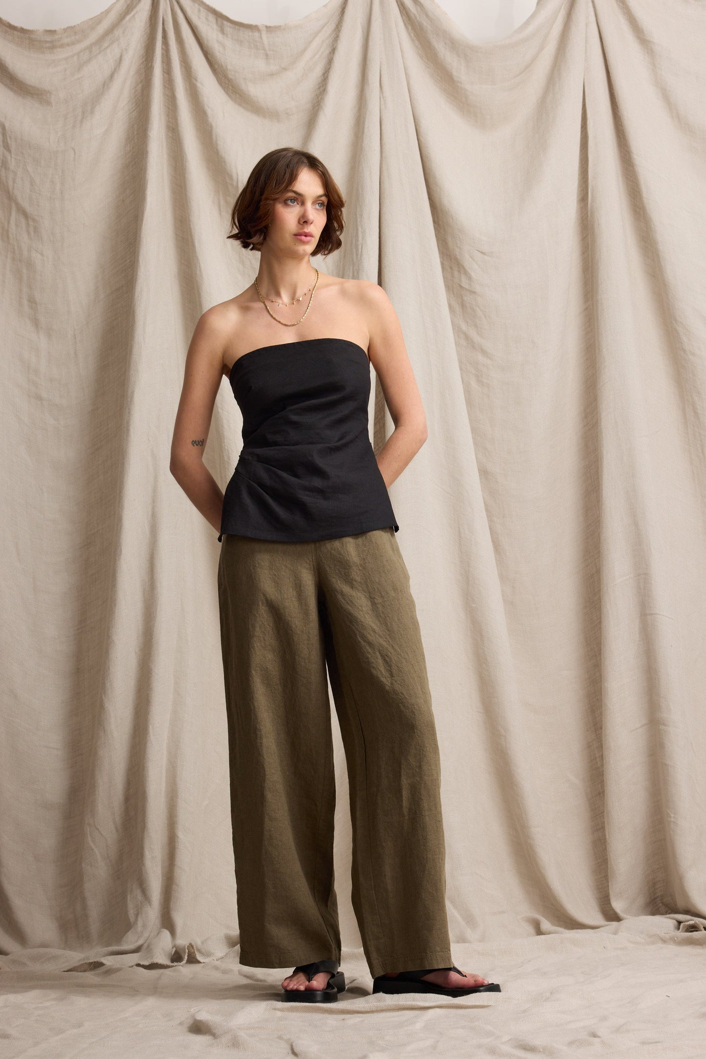 Elementary Wide Leg Linen Pants