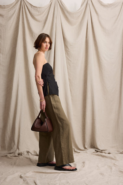 Elementary Wide Leg Linen Pants