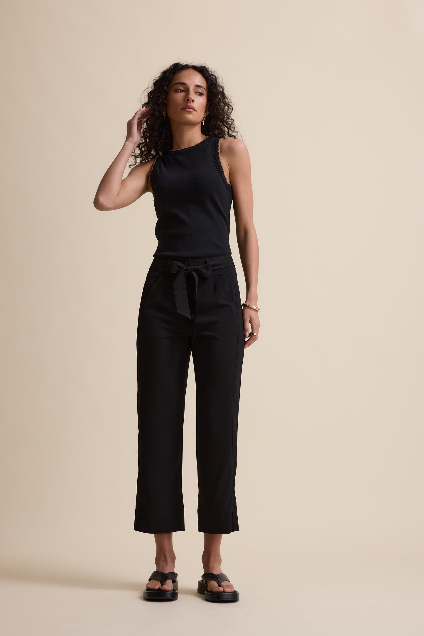 The Easy Care Belted Pants