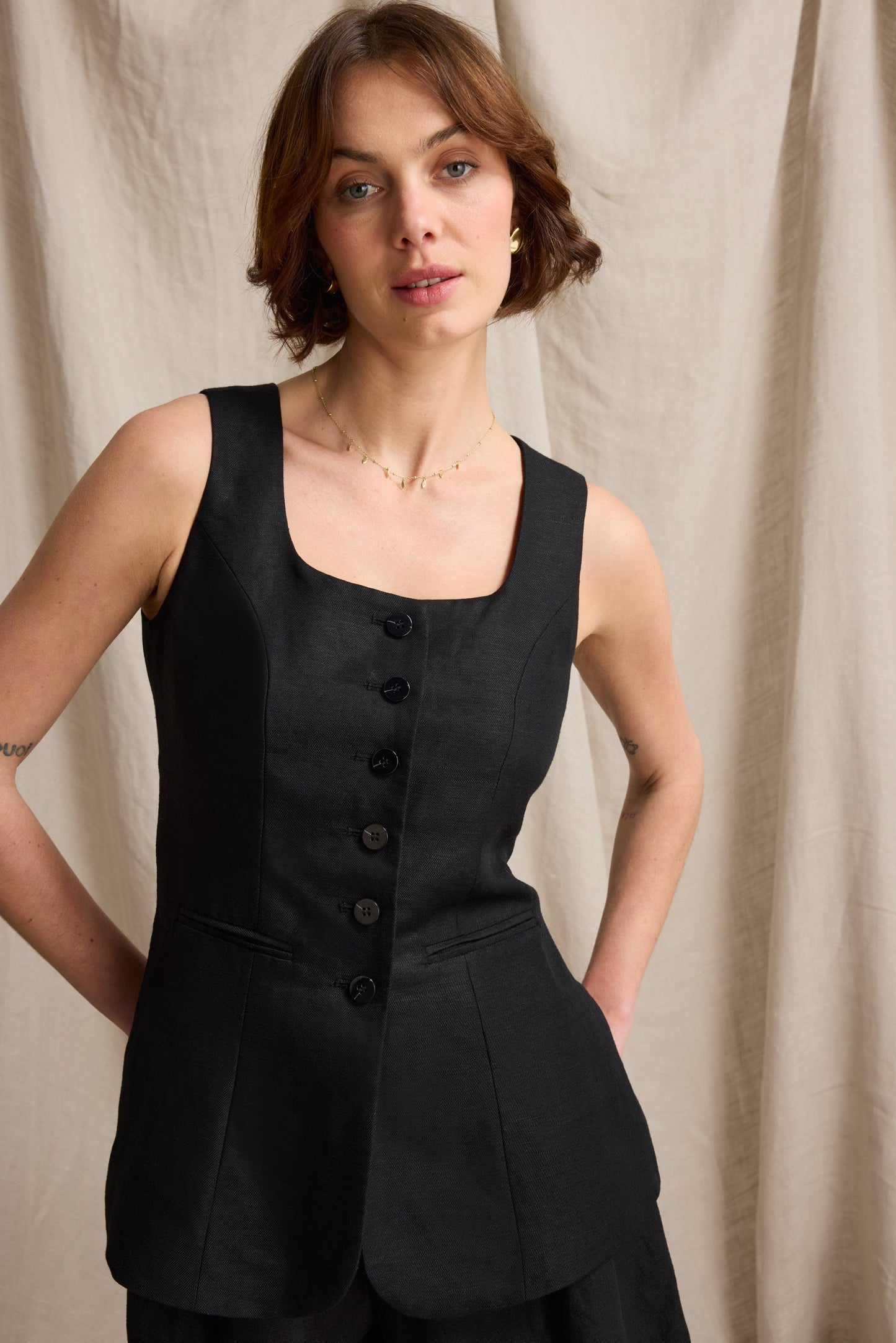 The Linen Studio Vest