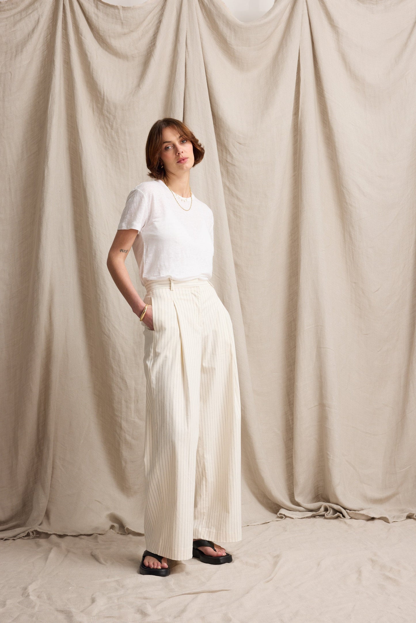 Jade Linen Blend Pants