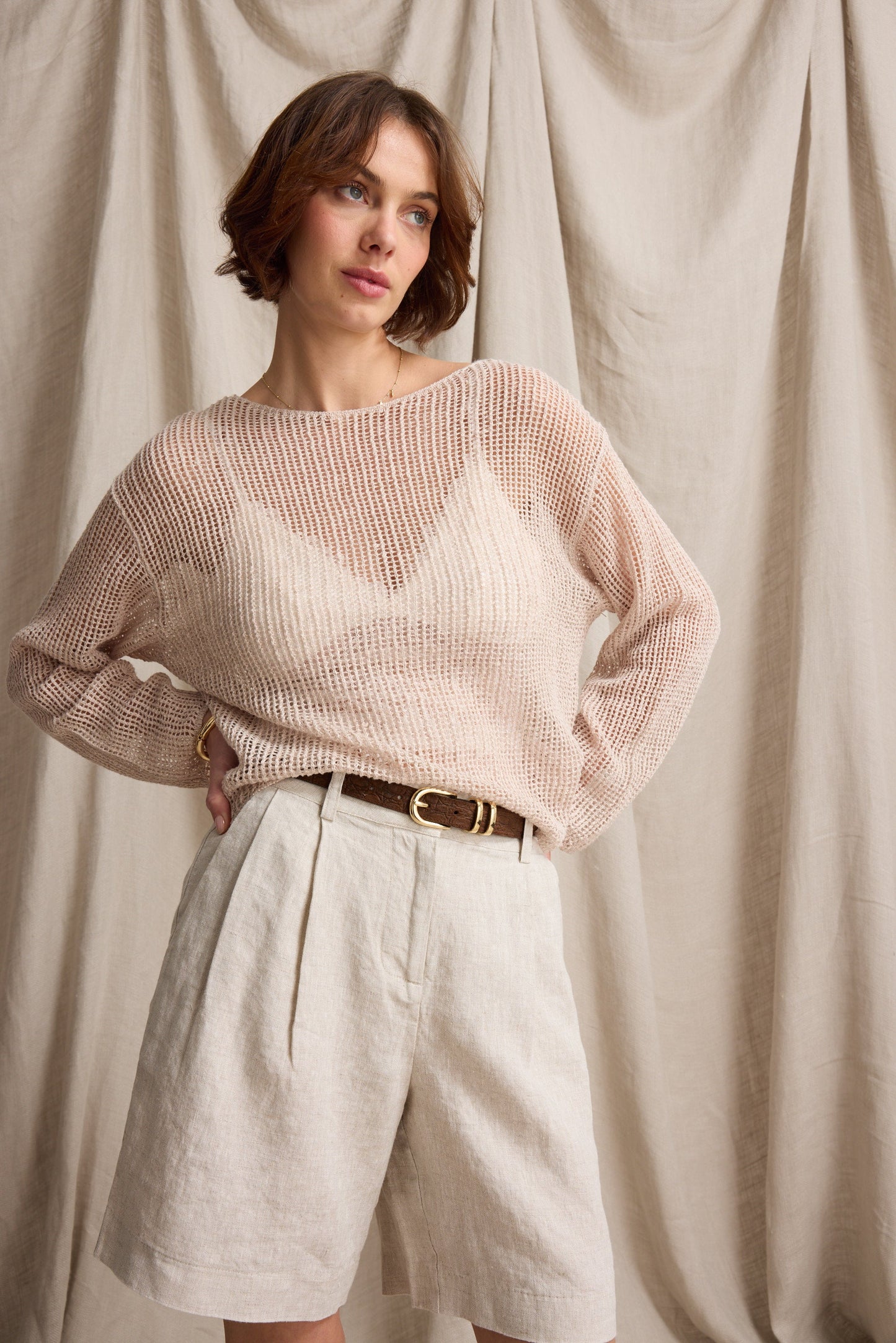 Sienna Long Linen Short