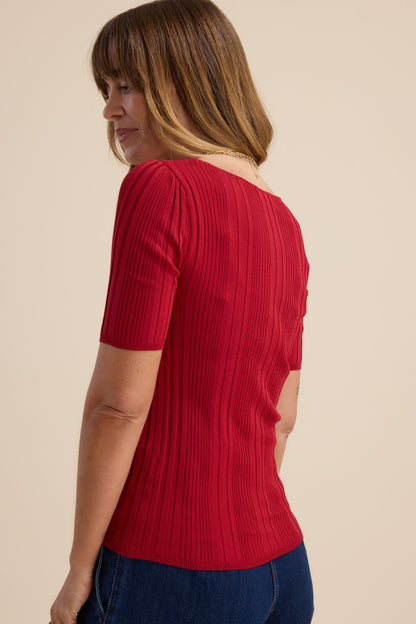 Connie Short Sleeve Knit Top