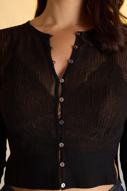 Eden Sheer Knit Cardigan