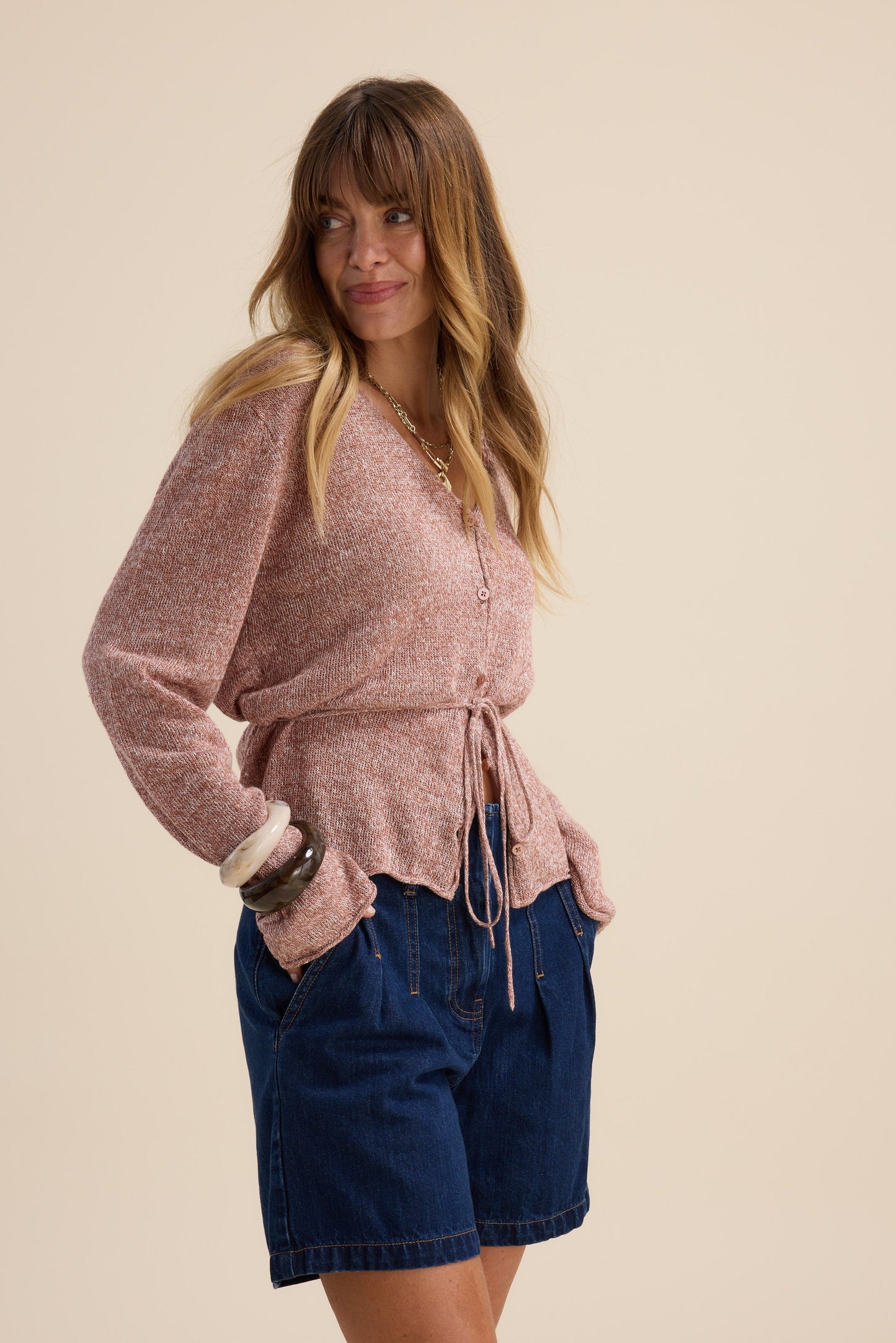 Elementary Tie Waist Cardigan