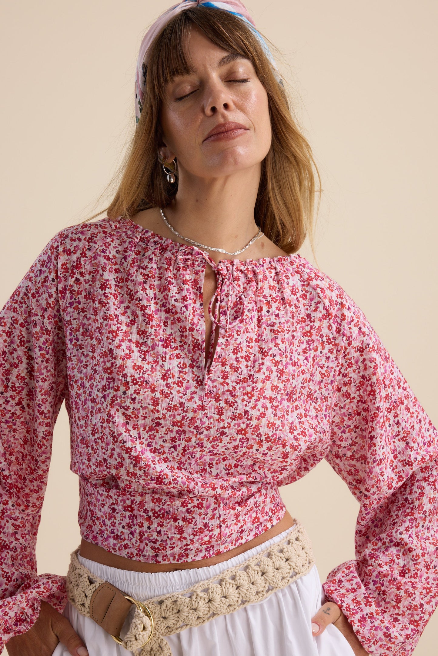 Alana Tie Neck Blouse