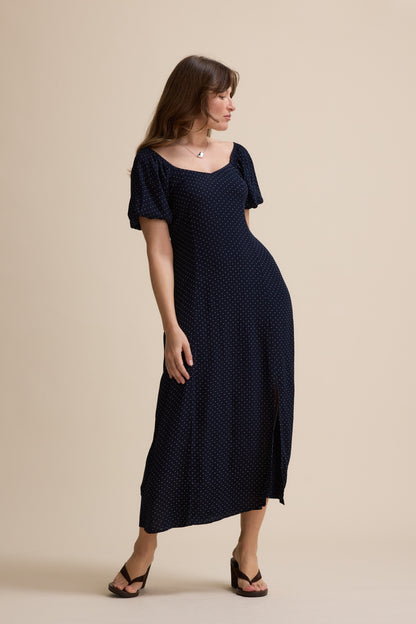 Anita Puff Sleeve Midi Dress