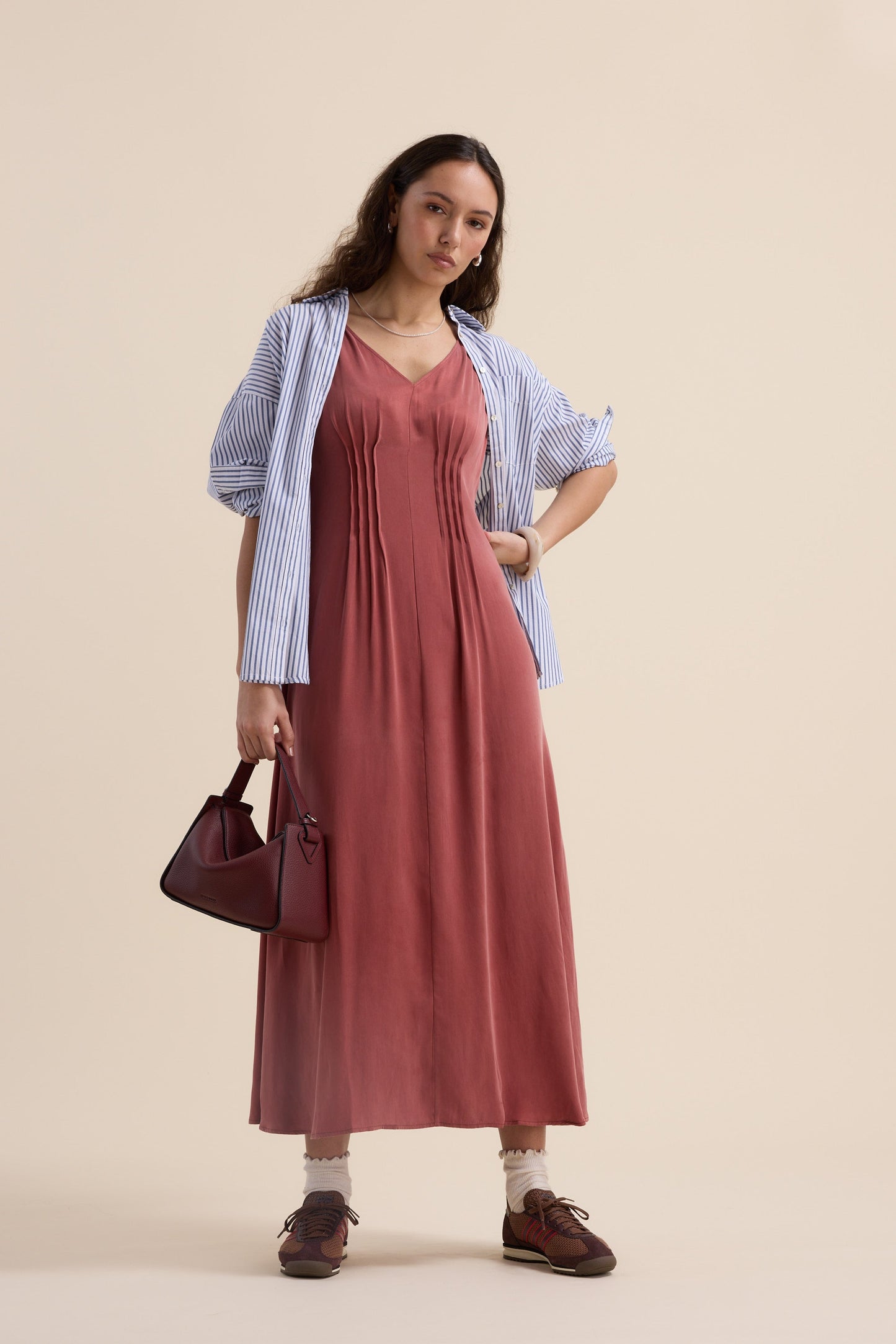 Cara Pleat Detail Dress