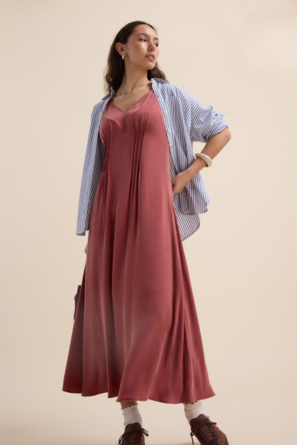 Cara Pleat Detail Dress