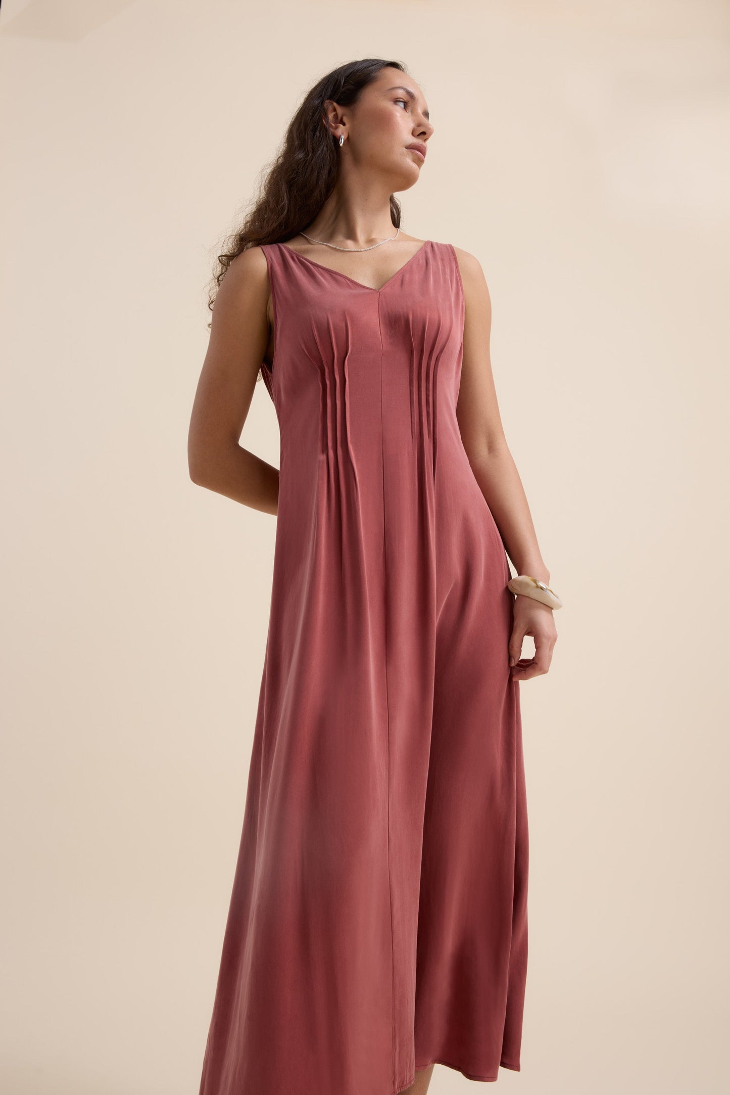 Cara Pleat Detail Dress