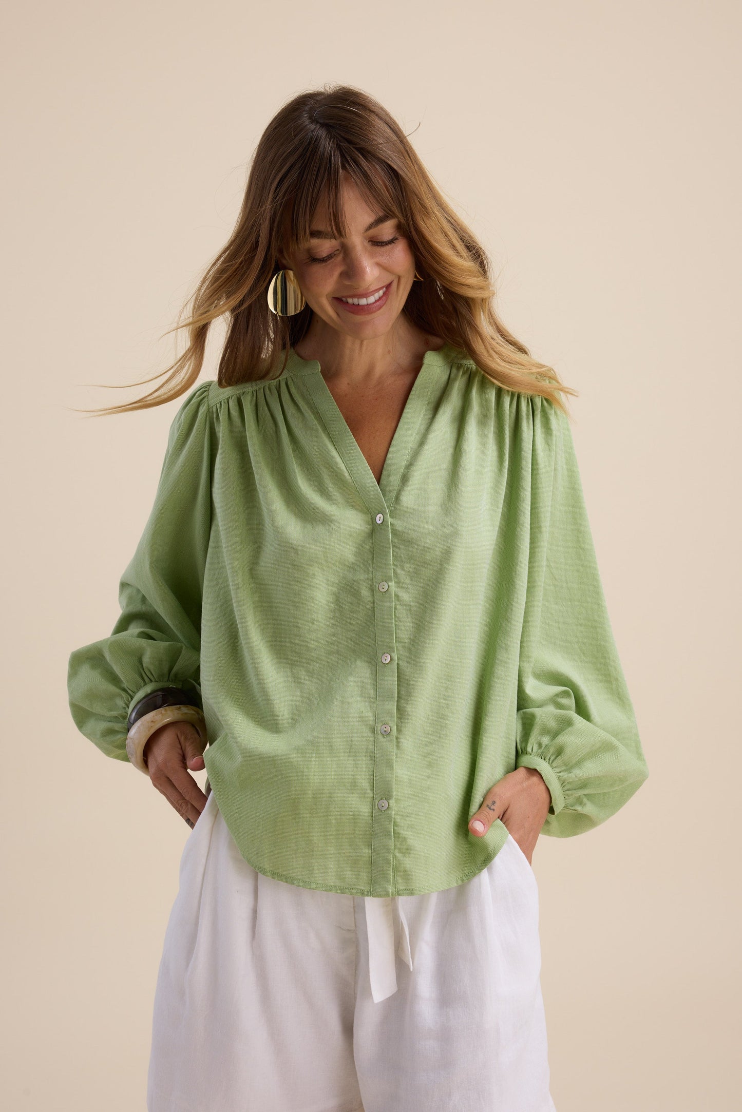 Isla Button Front Blouse