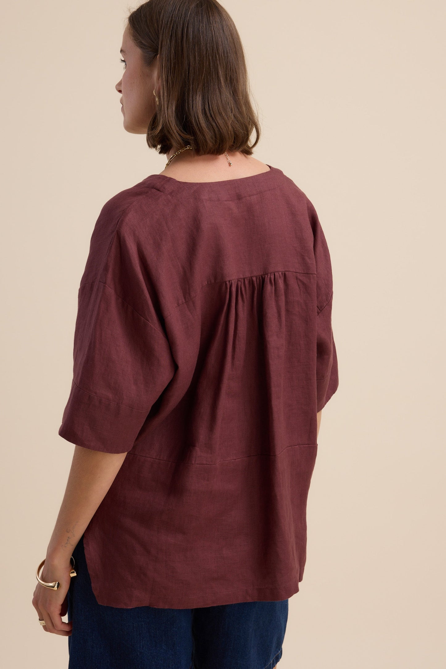 Elementary Oversized V Neck Top